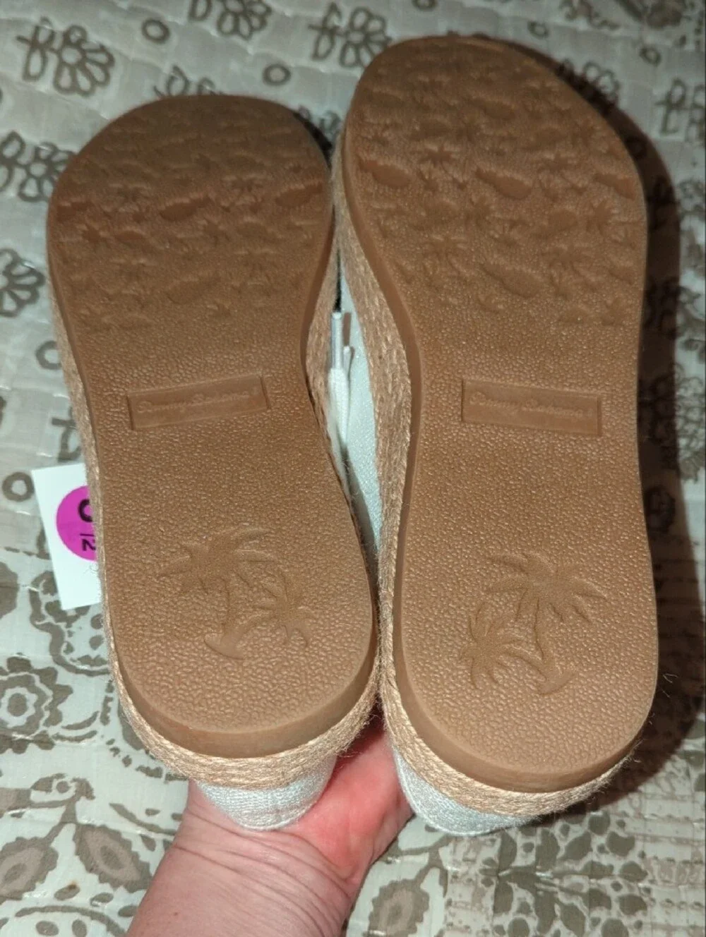 T.J.Maxx White Canvas Espadrille Sneakers with Jute Trim